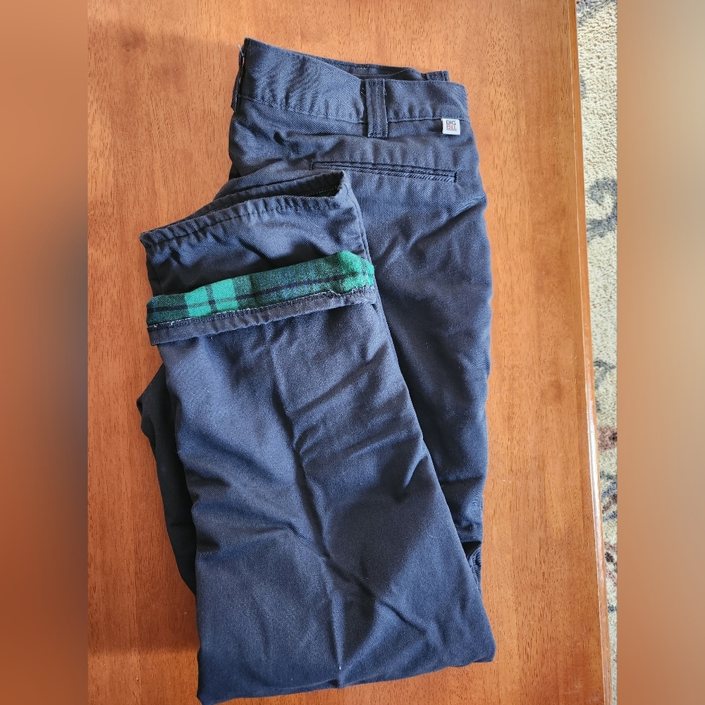 Big bills Mens fleece lined work pants  size 38x32